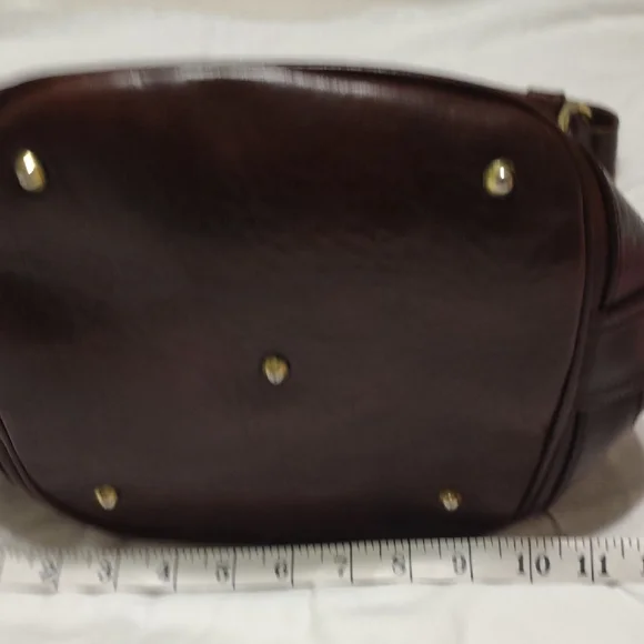 ORLANDO MURINO Brown Leather Handbag. Used And Shows Some Wear. See Pics - Picture 11 of 15